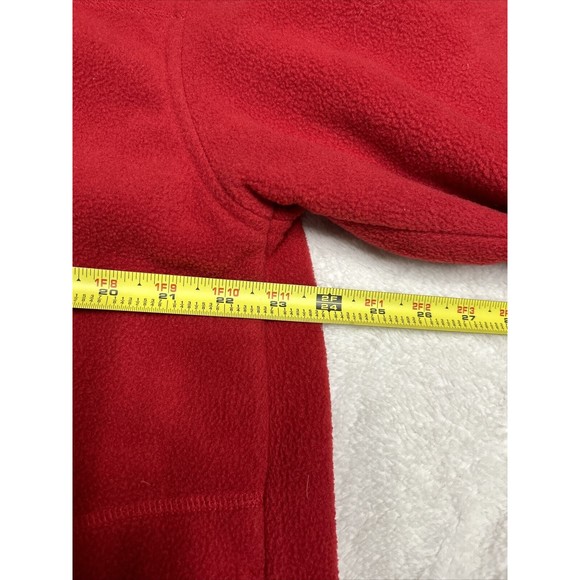 Vintage Ohio State Buckeyes Embroidered Red 1/4 Zip Fleece Pullover Size Large - Picture 7 of 10